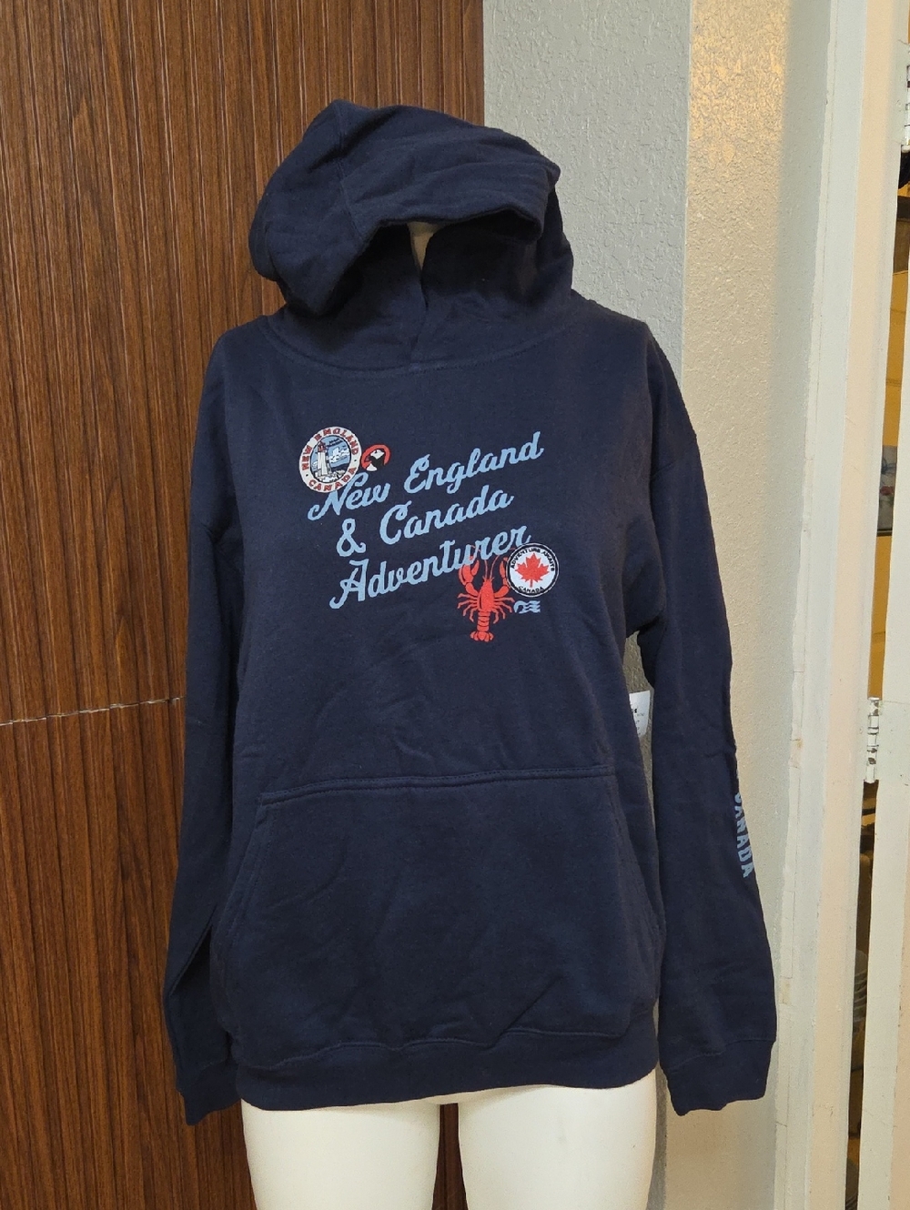 Navy 'New England & Canada Adventurer' Hooded Sweatshirt Kids